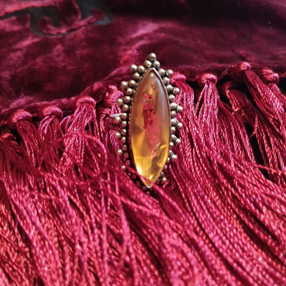 Citrine in Sterling Silver Ring, size 8.5